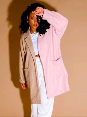 Dressed in LALA Two-Tone Blazer Coat - S/M